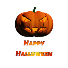 Happy Halloween Pumpkin Text