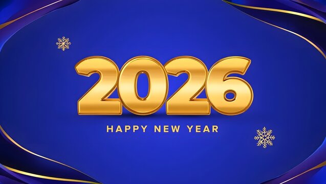 Golden 2026 happy new year celebration background design