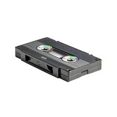 Obraz premium Compact digital video cassette isolated on transparent background