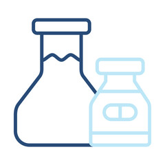 Pharmaceutical Icon Color Outline Style. Vector Illustration Design