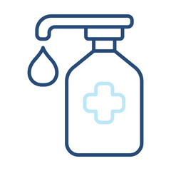 Antiseptic Icon Color Outline Style. Vector Illustration Design