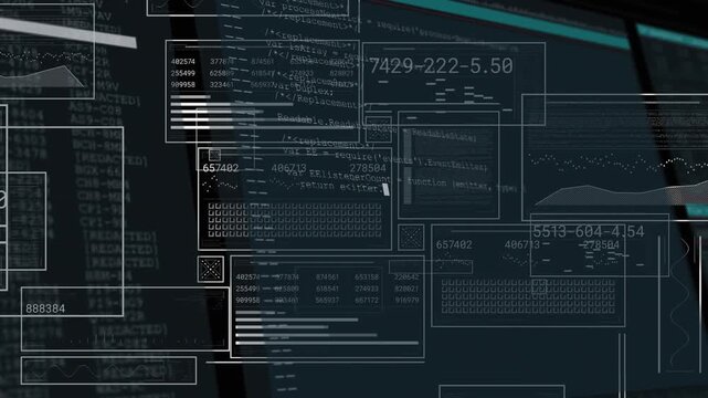 Upon launch, UI panels and markers sliding, fading code, updating data for real-time monitoring