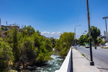 Photographs of the Arequipa viewpoint, mountains in the White City of Peru, panoramic view of the Misti and Chachani volcanoes, perfect for postcards.