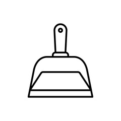 Dustpan vector line icon. Trendy and modern design.