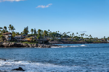  Honokeana Bay. West Maui, Hawaii. Lava flows, Honolua Volcanics ( Pleistocene ), West Maui Volcano.