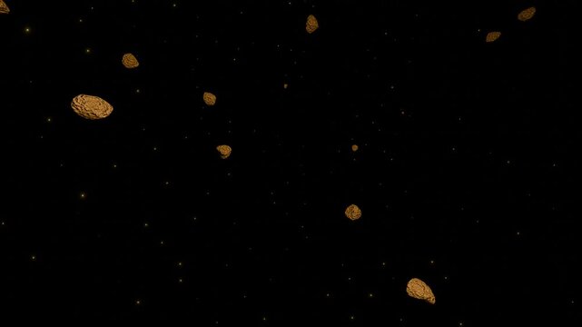 空から落ちてくるたくさんの岩石