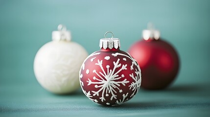 Elegant christmas ornament decoration festive winter holiday season celebration