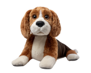 Beagle dog plush toy realistic brown floppy ears soft fur cute stuffed animal adorable expression children gift cuddly home decor playful lifelike