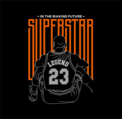 Legend In The Making basketball championship, tees design vector illustration.
