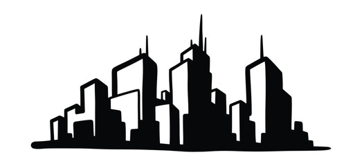Fototapeta premium City skyline silhouette
