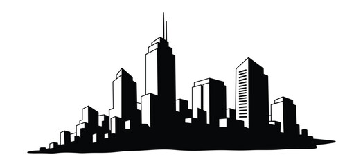 Obraz premium City Skyline Silhouette