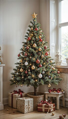 christmas tree with gifts