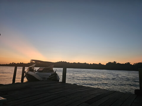sunset on the pier