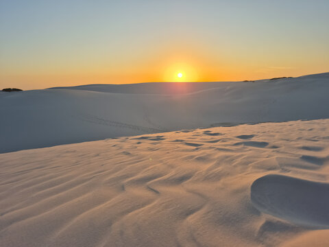 footprints in the sand