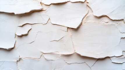 White textured surface, cracked pattern, close-up, abstract background, ideal for design