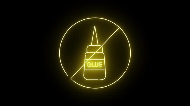 prohibited icon and glue icon