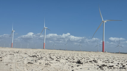 wind turbine in the wind