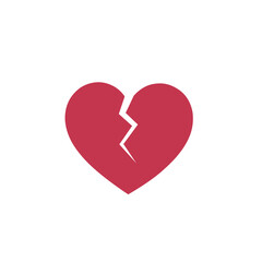 broken heart icon. cracked heart icon