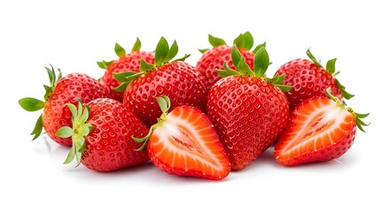 Fresh Red Strawberries Close Up.