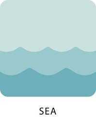 Obraz premium Salt Flats Flat Scenery Icon.