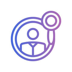 Search Gradient Line Icon
