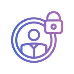 User Gradient Line Icon