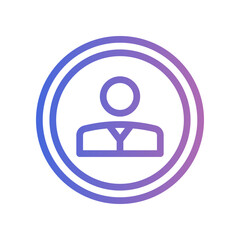 User Gradient Line Icon