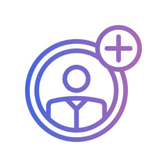 Add Gradient Line Icon