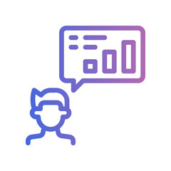 Analytics Gradient Line Icon