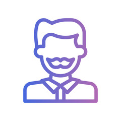 Male Gradient Line Icon