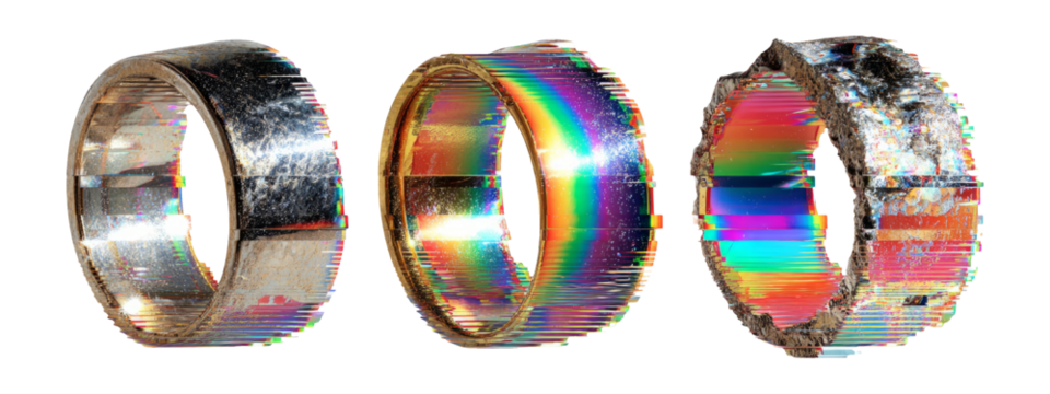 Stunning Collection of Isolated Metallic Ring Designs on Transparent Background