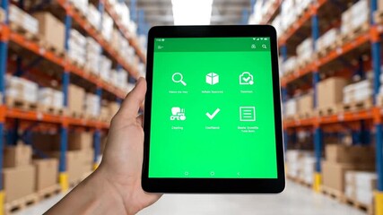 Warehouse Inventory Management: Tablet Interface for Efficient Logistics Control