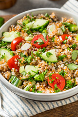 Healthy Homemade Mediterranean Bulgar Wheat Salad