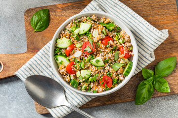 Healthy Homemade Mediterranean Bulgar Wheat Salad