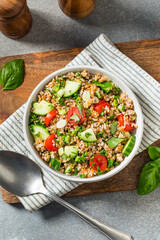 Healthy Homemade Mediterranean Bulgar Wheat Salad