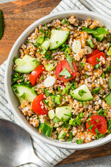 Healthy Homemade Mediterranean Bulgar Wheat Salad
