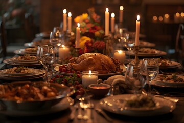 Art happy Thanksgiving; thanks giving dinner