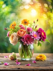 Fototapeta premium Delicate petals unfolding to reveal vibrant colors