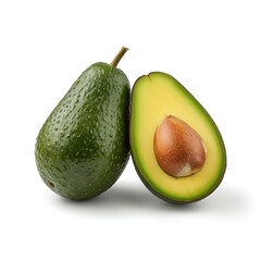 avocado isolated on white