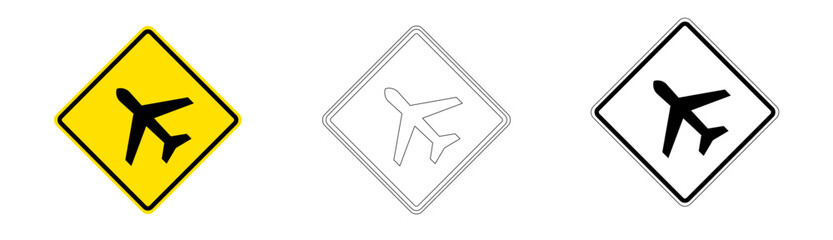 Airport or Aerodrome Traffic Sign in Vector Format