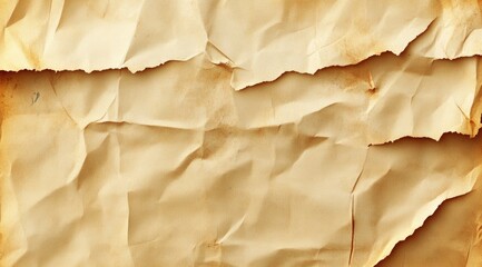 Crumpled, torn, aged paper backdrop