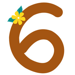 Brown Numeric six