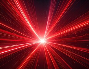 Red, glowing, radial light burst