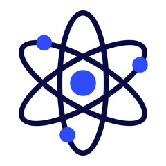 atom symbol on white background