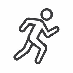 Dynamic runner icon for fitness apps and modern designs projects