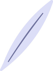 Leaf shape with a central line