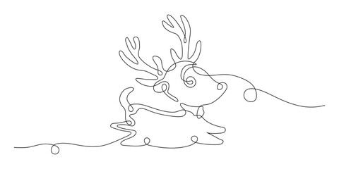 deer continuous line