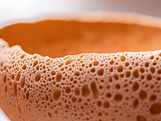 Closeup Abstract Orange Bubble Texture Bowl
