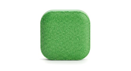 Bright Green Rectangular Box with Intricate Design.