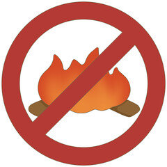 장작불금지_모닥불금지_산불조심안내마크